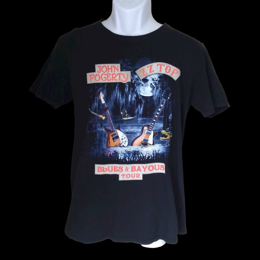 John Fogerty and ZZ TOP Blues and Bayou tour 2018 t-shirt